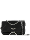 Zadig & Voltaire Chain Strap Textured Finish Shoulder Bag In Black