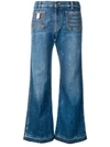 Philosophy Di Lorenzo Serafini Cropped Flared Jeans In Blue