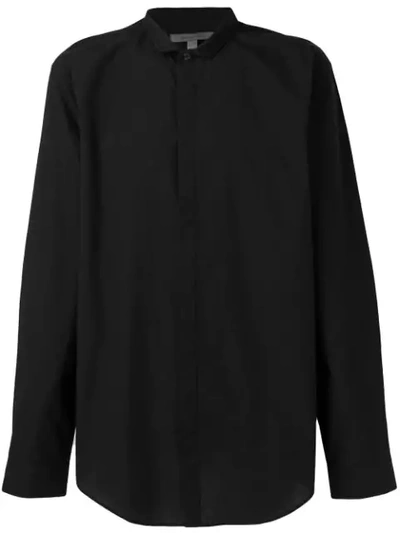 John Varvatos Classic Plain Shirt - 黑色 In Black