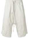 RICK OWENS RICK OWENS DROPPED-CROTCH SHORTS - GREY