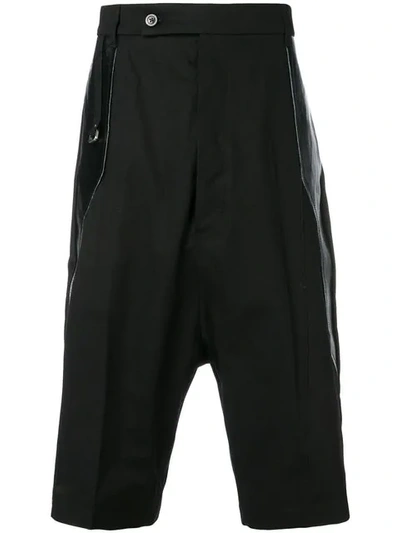 Rick Owens Dropped-crotch Shorts In Black