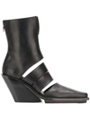 ANN DEMEULEMEESTER CUT-OUT ANKLE BOOTS