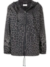 SAINT LAURENT LEOPARD PRINT HOODED BOMBER