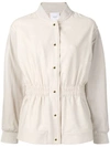 AGNONA AGNONA ELASTICATED WAIST JACKET - NEUTRALS