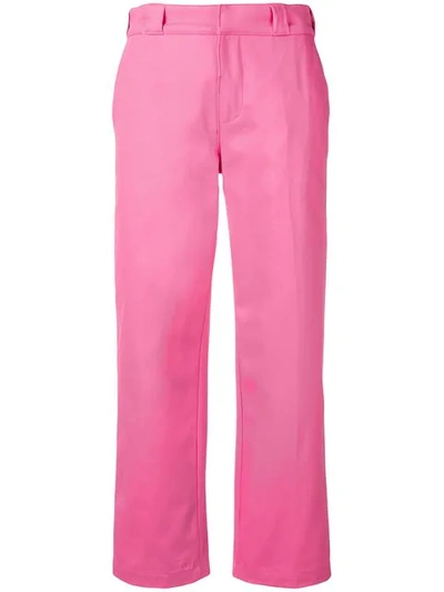Adaptation Cropped Straight Trousers In Pink