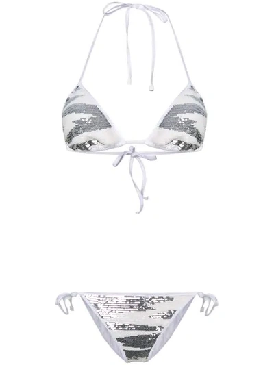 Missoni Sequin Embroidered Bikini In White