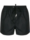 Dsquared2 Icon Slogan Swim Shorts In Black