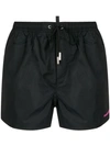 Dsquared2 Icon Slogan Swim Shorts In Black