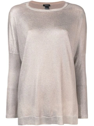 Avant Toi Oversized Boat Neck Sweater In Neutrals