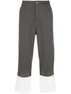 LOEWE LOEWE TWO-TONE TROUSERS - 棕色