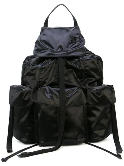Loewe 多口袋设计背包 - 黑色 In Black