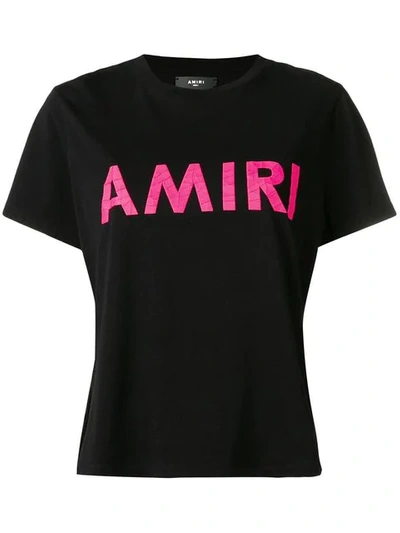 Amiri Logo Print T In Black