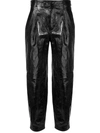 GIVENCHY GIVENCHY STRAIGHT-CUT LEATHER TROUSERS - 黑色