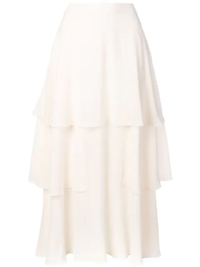 Stella Mccartney Soft Frill Tiered Skirt - 白色 In White