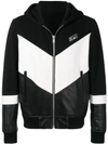 GIVENCHY GIVENCHY HOODED LEATHER JACKET - 黑色