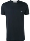 Vivienne Westwood Embroidered Logo Crew Neck T-shirt In Navy