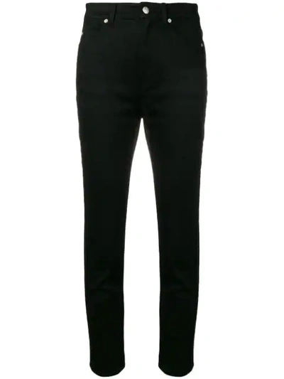 Alexander Mcqueen Mid Rise Skinny Trousers In Black