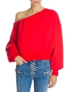 BEN TAVERNITI UNRAVEL PROJECT Asymmetric Lace-Up Cropped Sweater
