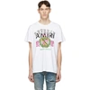 AMIRI AMIRI WHITE BEVERLY HILLS T-SHIRT