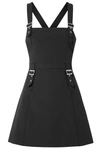 OPENING CEREMONY OPENING CEREMONY WOMAN BUCKLE-DETAILED CREPE MINI DRESS BLACK,3074457345620272778