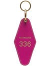 BALENCIAGA HOT PINK DIAMOND SHAPED KEYRING