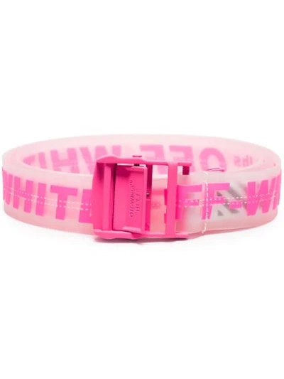 Off-white Logo Industrial Belt In Pink