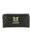 LOVE MOSCHINO LOVE MOSCHINO QUILTED EFFECT WALLET - BLACK
