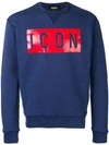 DSQUARED2 JERSEY-PULLOVER MIT "ICON"-PRINT