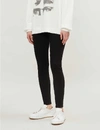 7 For All Mankind Slim Illusion High-rise Skinny Jeans In Rinsed Black