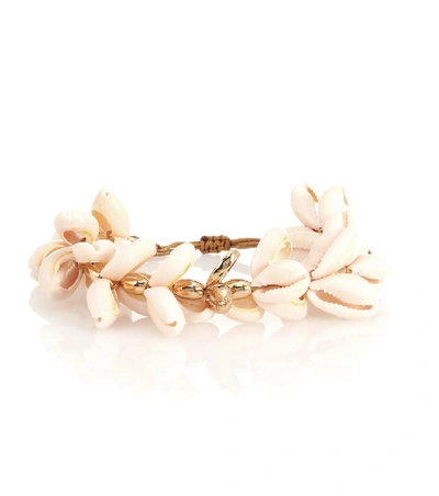 Tohum Design Puka 22kt Gold-plated Cowry Shell Bracelet In White