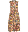 MARNI Floral cotton midi dress,P00350359