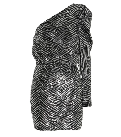 Alexandre Vauthier Zebra Embossed Mini Dress - 银色 In Silver