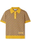 PRADA INTARSIA SILK POLO SHIRT