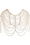 ROSANTICA LEGAME GOLD-TONE, PEARL AND CRYSTAL BODY CHAIN