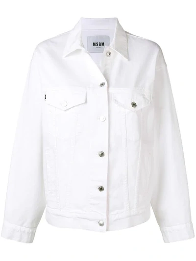 Msgm Buttoned Jacket In White