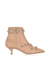 Red Valentino Red(v) Studded Ankle Boots In Pink