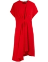 KENZO ASYMMETRICAL DRESS,F952RO1095AM.21/MEDIUM RED