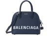 BALENCIAGA S "VILLE" HANDBAG,550645-0OTD3/BLEU CANOPEE/L BLANC