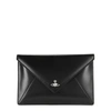 VIVIENNE WESTWOOD PRIVATE BLACK LEATHER CLUTCH,2848676