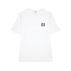 Loewe Two-tone Anagram Embroidery Cotton T-shirt Clothing In White