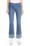 STELLA MCCARTNEY FRINGE HEM KICK FLARE JEANS,475508SMH10