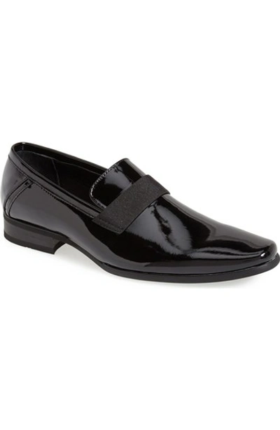 Calvin Klein Men's Bernard Patent Slip-on Loafer Men's Shoes In Black Patent