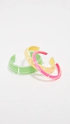 ALISON LOU LOUCITE CUFF BRACELET SET