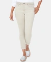 Nydj Ami Raw-edge Cuffed Ankle Skinny Jeans In Feather