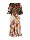 DOLCE & GABBANA PLEATED FLORAL DRESS,10806662