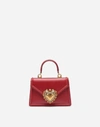 Dolce & Gabbana Small Smooth Calfskin Devotion Bag In Red