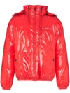 GIVENCHY HIGH SHINE HOODED PUFFER JACKET
