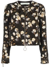 OFF-WHITE FLORAL PRINTED BOMBER JACKET