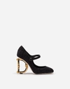 DOLCE & GABBANA MARY JANES IN LUREX WITH SCULPTED HEEL