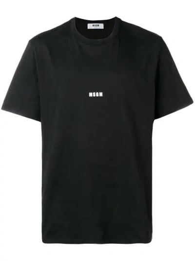 Msgm Micro Logo Short-sleeve T-shirt In Black